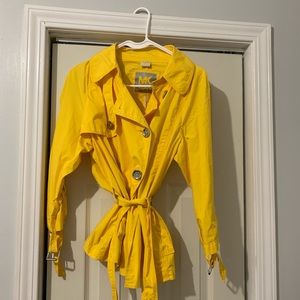 Yellow Michael Kors short trench